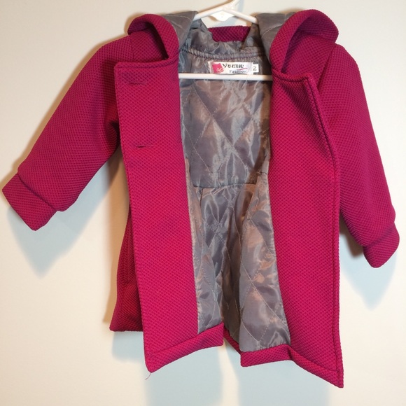 ❄️Fuschia Pea Coat-Style Jacket! - Picture 3 of 4